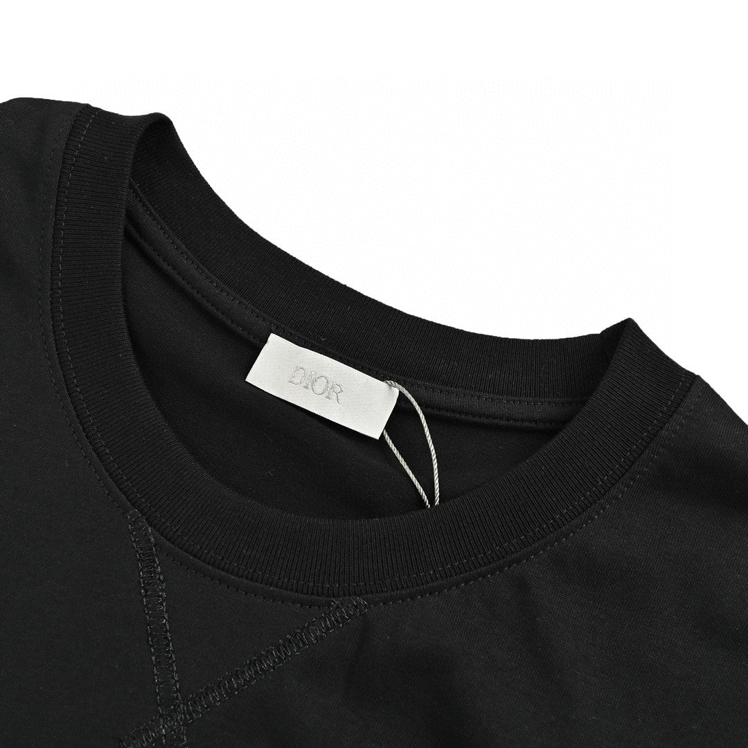T-shirt noir Dior avec écusson logo