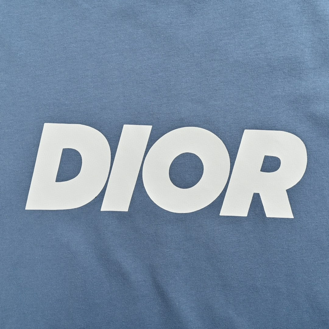 T-shirt Dior à logo classique (bleu)