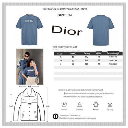 T-shirt Dior à logo classique (bleu)