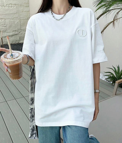 T-shirt Dior à double logo D (blanc)