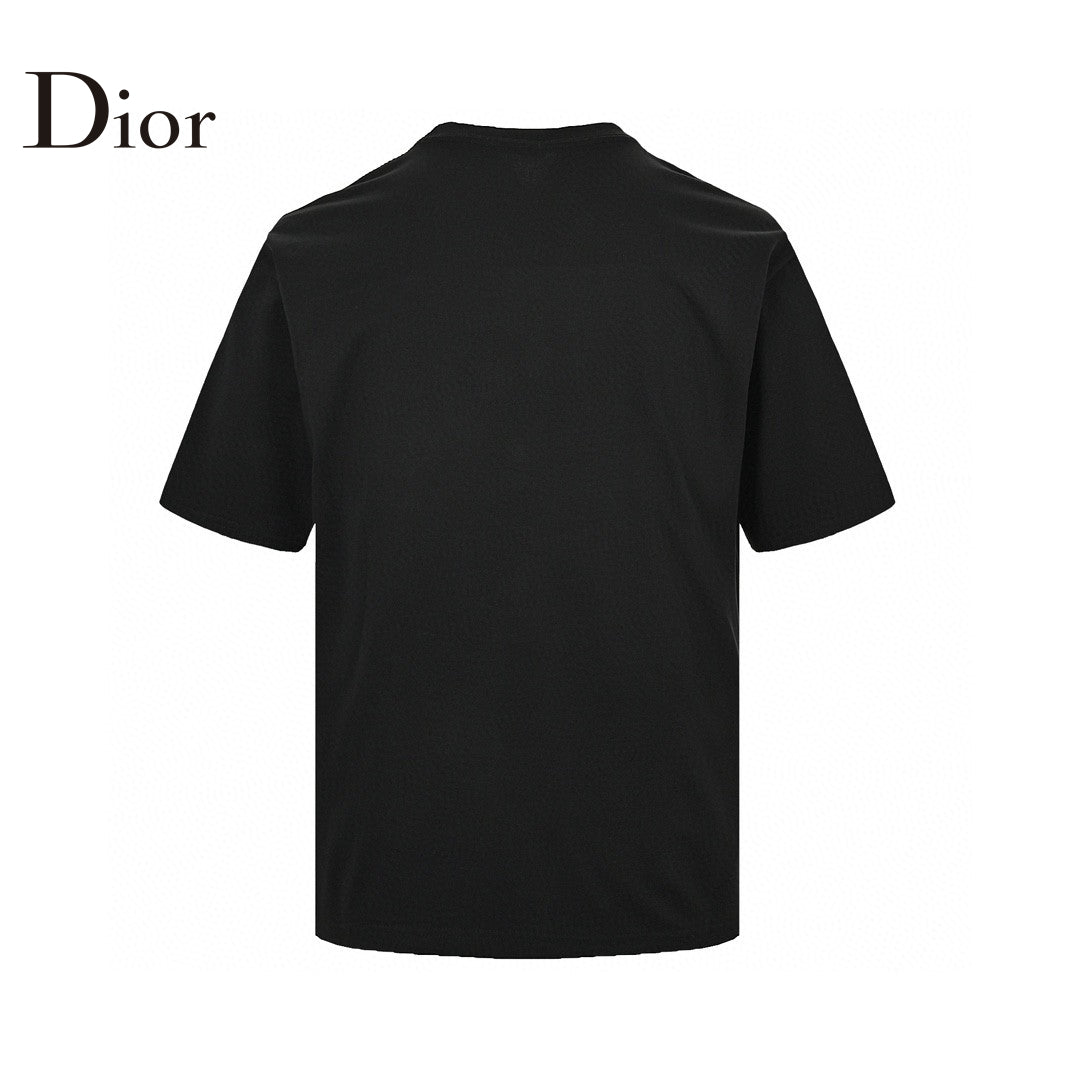 T-shirt Dior à logo dégoulinant (noir)