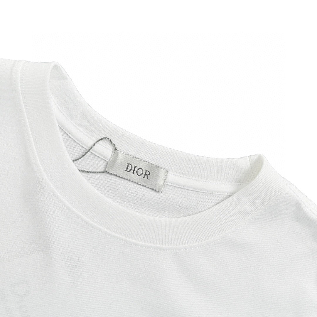 T-shirt Dior à logo dégoulinant (blanc)