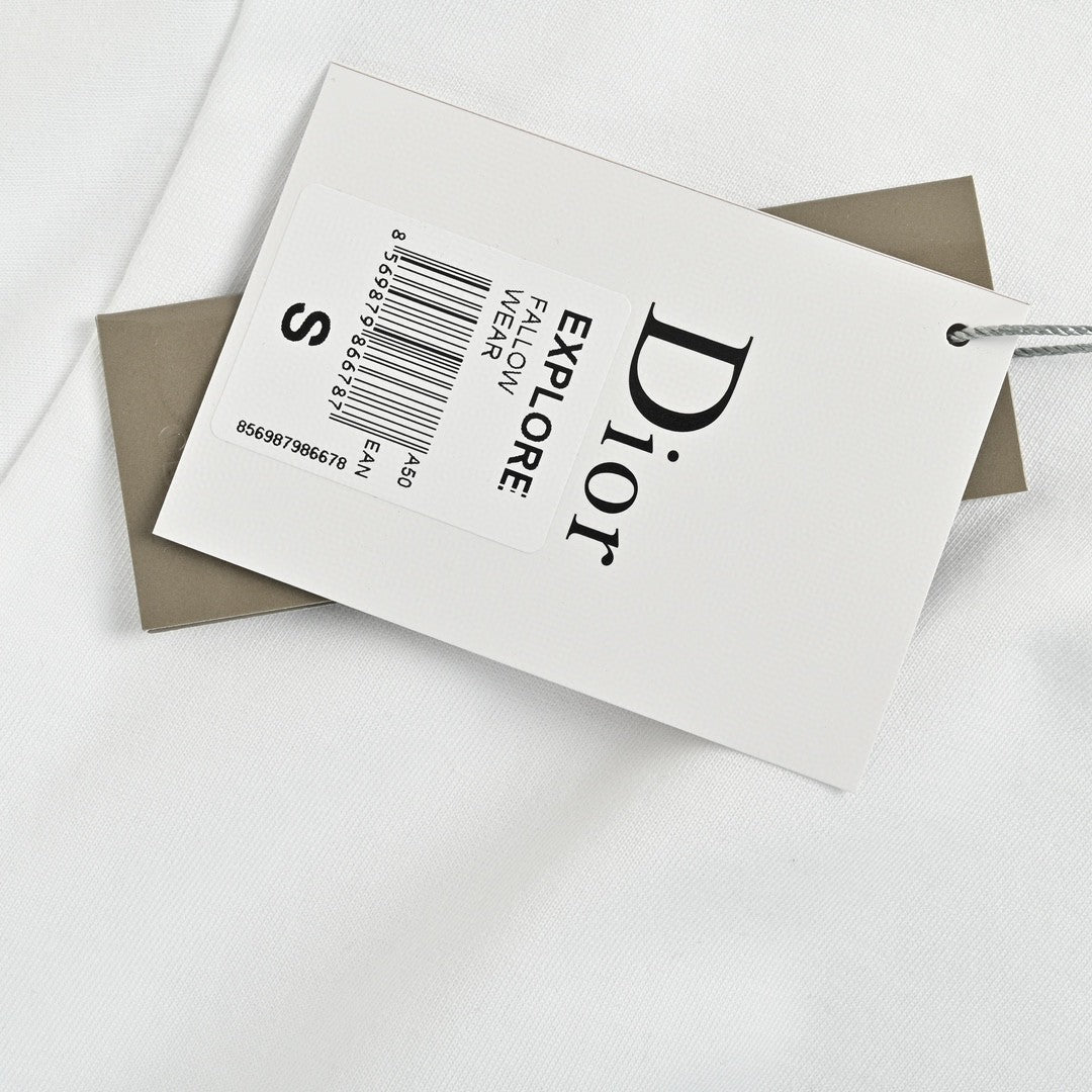 T-shirt Dior à logo dégoulinant (blanc)