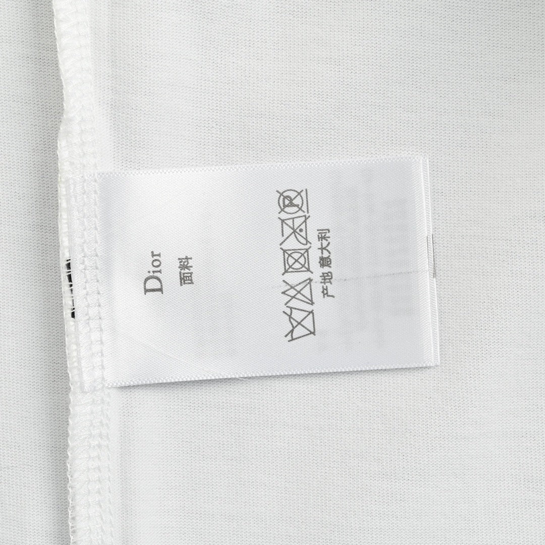 T-shirt Dior à logo dégoulinant (blanc)