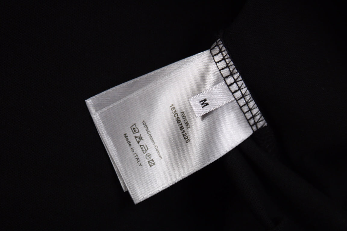 T-shirt Dior brodé lézard - Noir