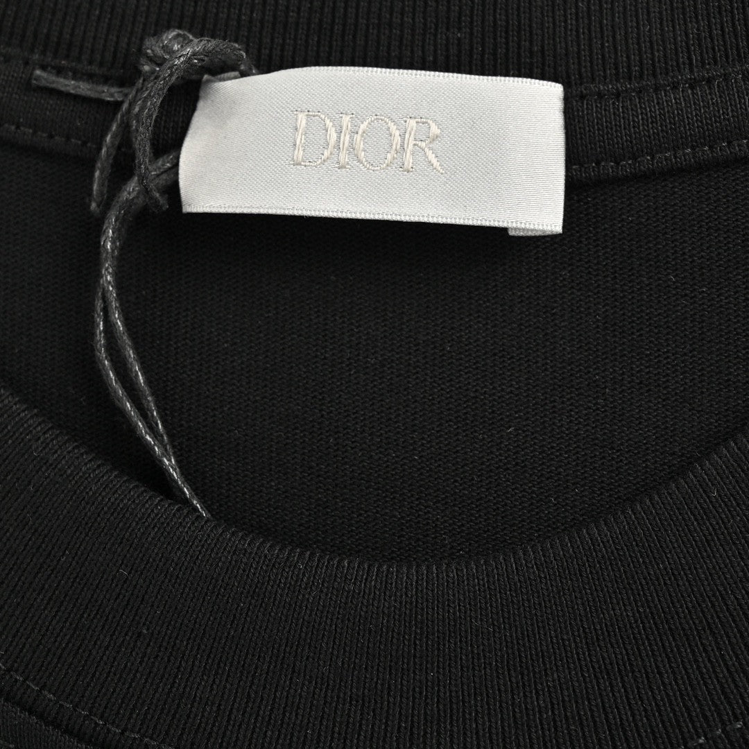 T-shirt noir à logo graffiti Dior