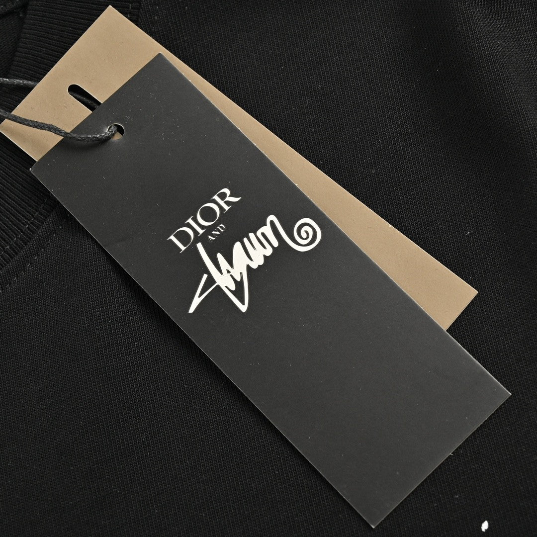 T-shirt noir à logo graffiti Dior