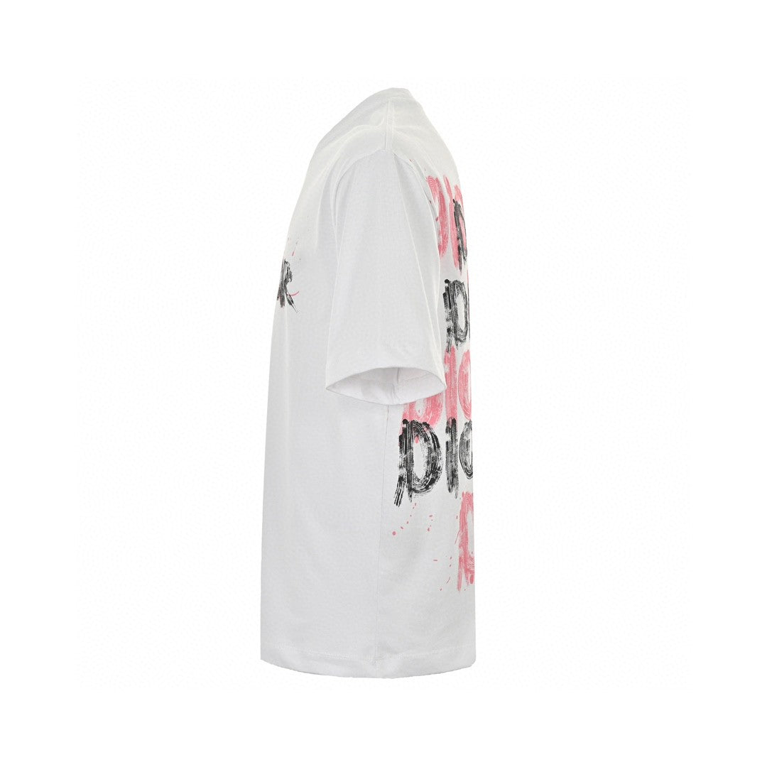 T-shirt blanc à logo graffiti Dior
