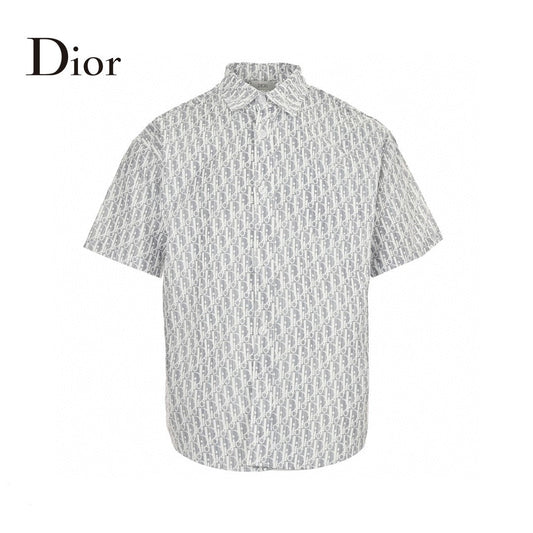 Chemise Dior à imprimé monogramme (grise)