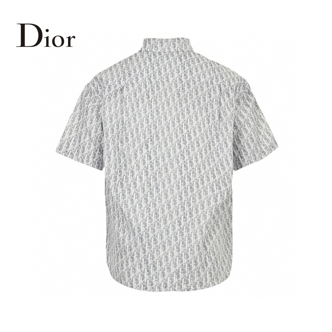 Chemise Dior à imprimé monogramme (grise)