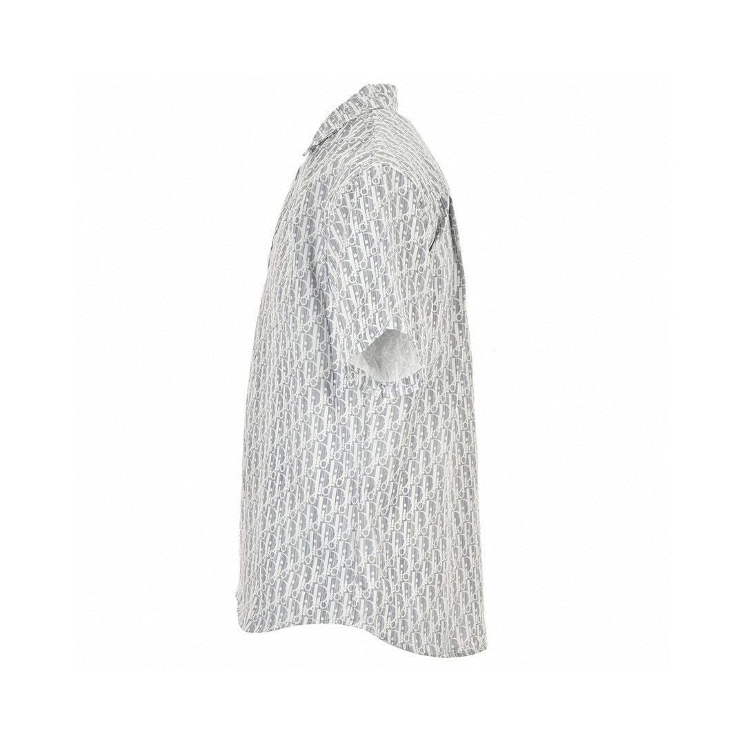 Chemise Dior à imprimé monogramme (grise)