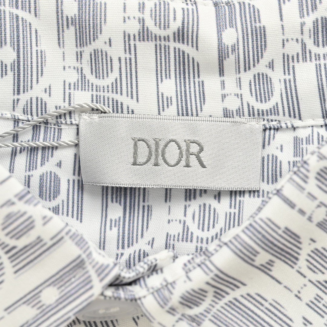 Chemise Dior à imprimé monogramme (grise)