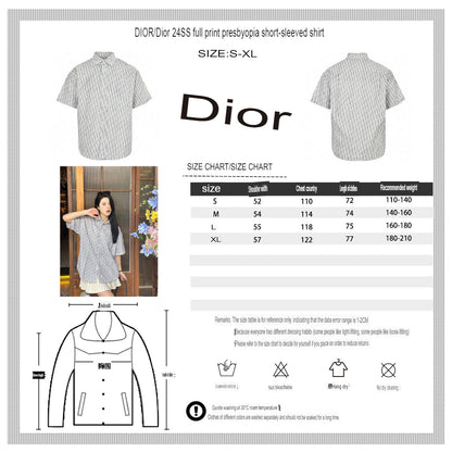 Chemise Dior à imprimé monogramme (grise)