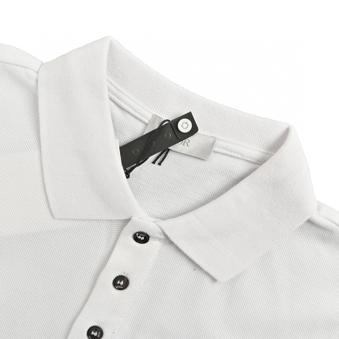 Polo blanc brodé Dior Oblique