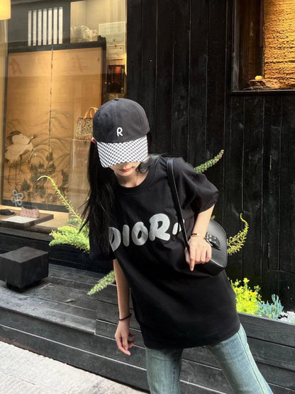 T-shirt noir oversize Dior à logo