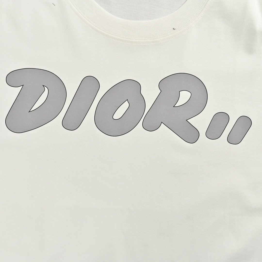 T-shirt blanc oversize Dior à logo