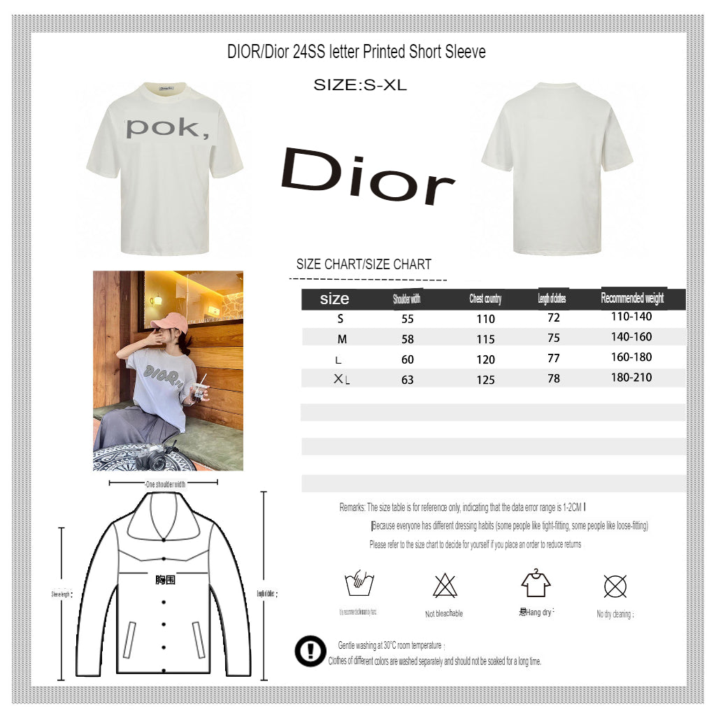 T-shirt blanc oversize Dior à logo