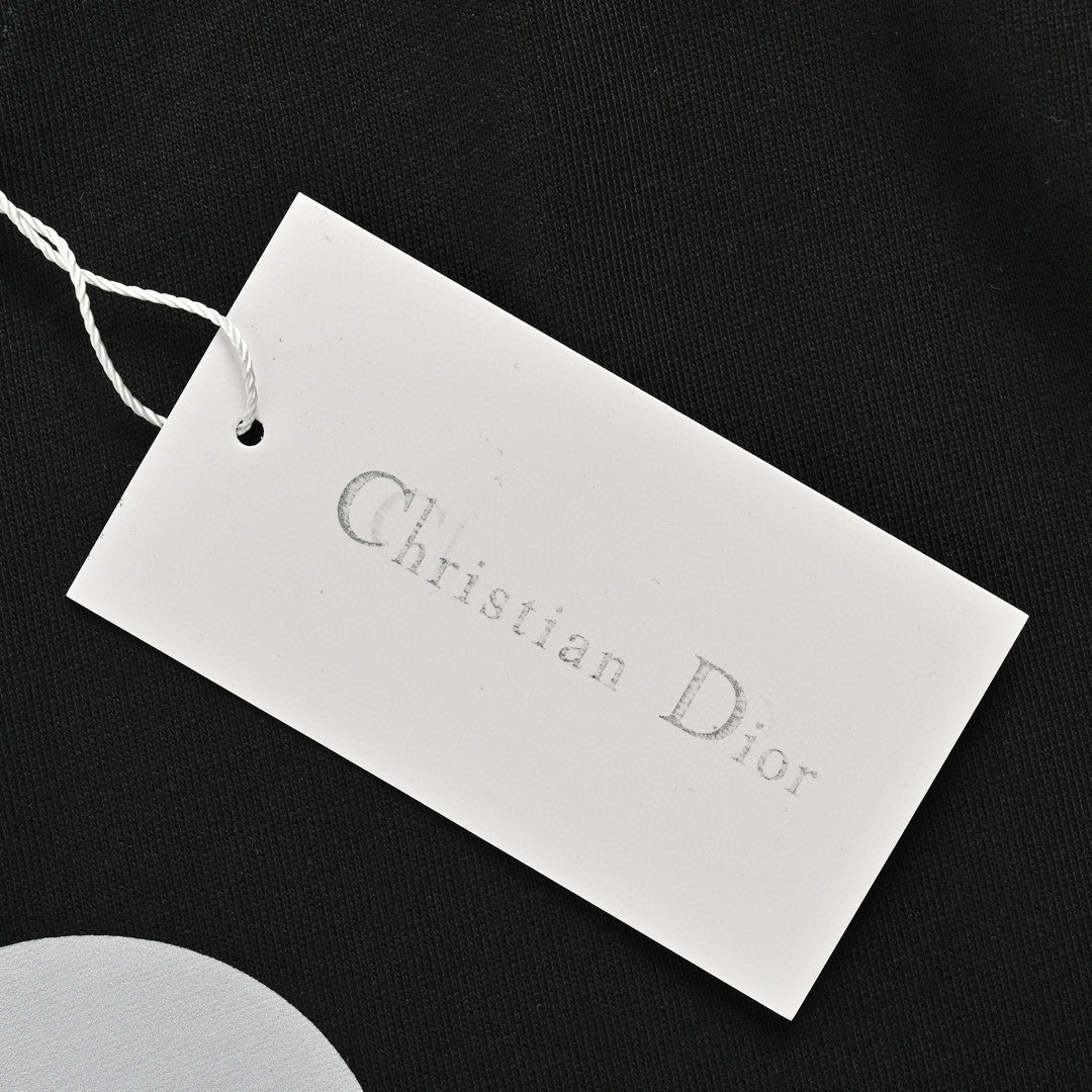 T-shirt noir oversize Dior à logo blanc