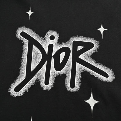 T-shirt noir à motif étoile DIOR