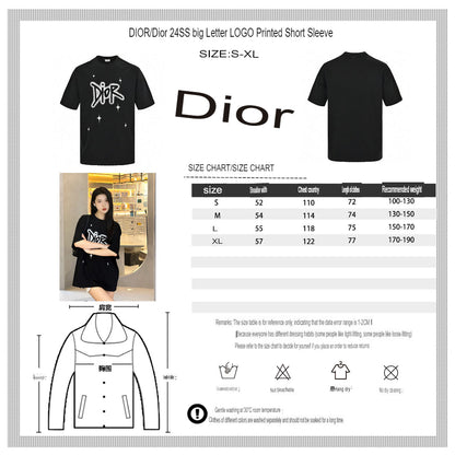 T-shirt noir à motif étoile DIOR