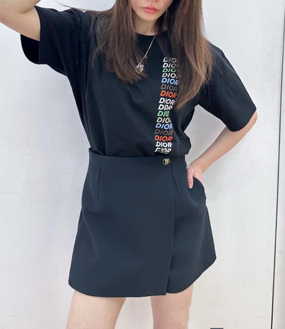 T-shirt Dior - Logo vertical multicolore