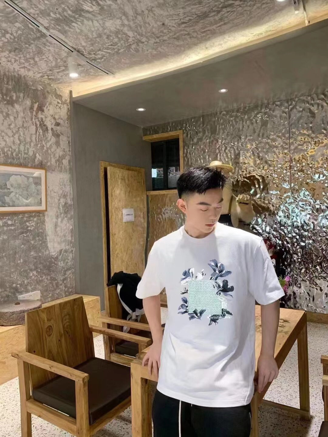 T-shirt Dior à motif floral