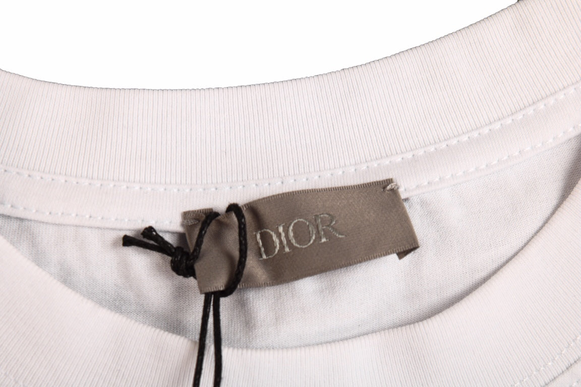 T-shirt Dior avec logo minimaliste (blanc)