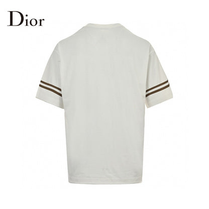 T-shirt Dior blanc et marron