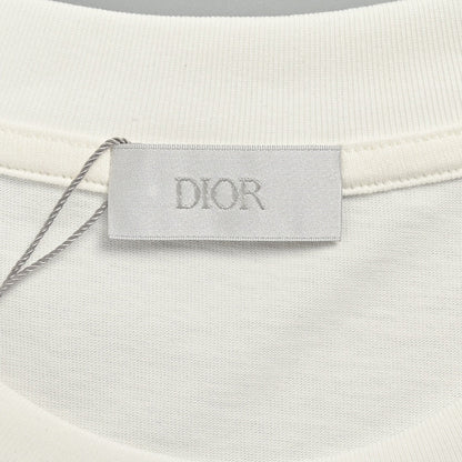 T-shirt Dior blanc et marron