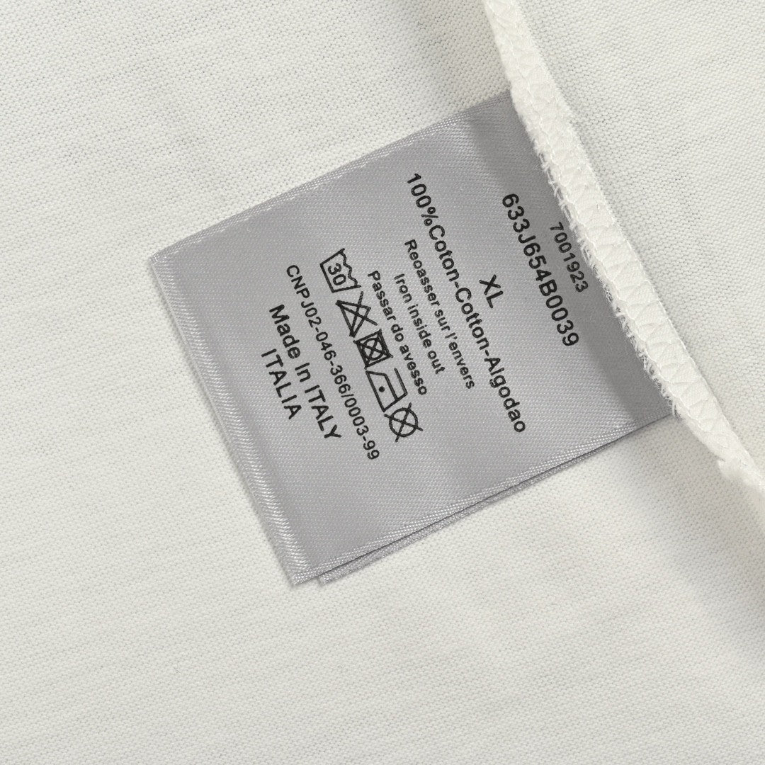 T-shirt Dior blanc et marron
