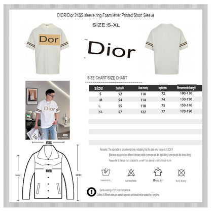 T-shirt Dior blanc et marron