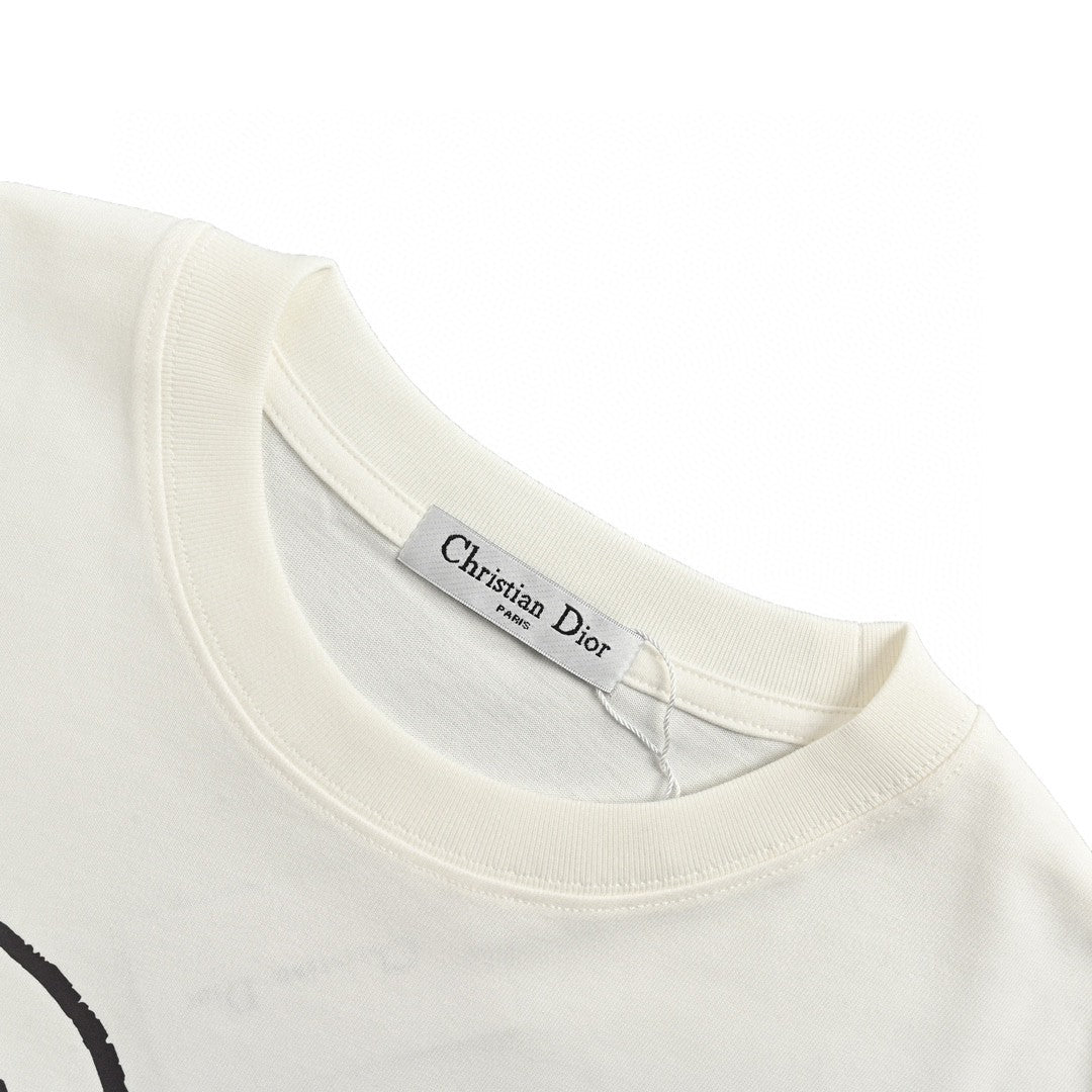 T-shirt graphique blanc Dior