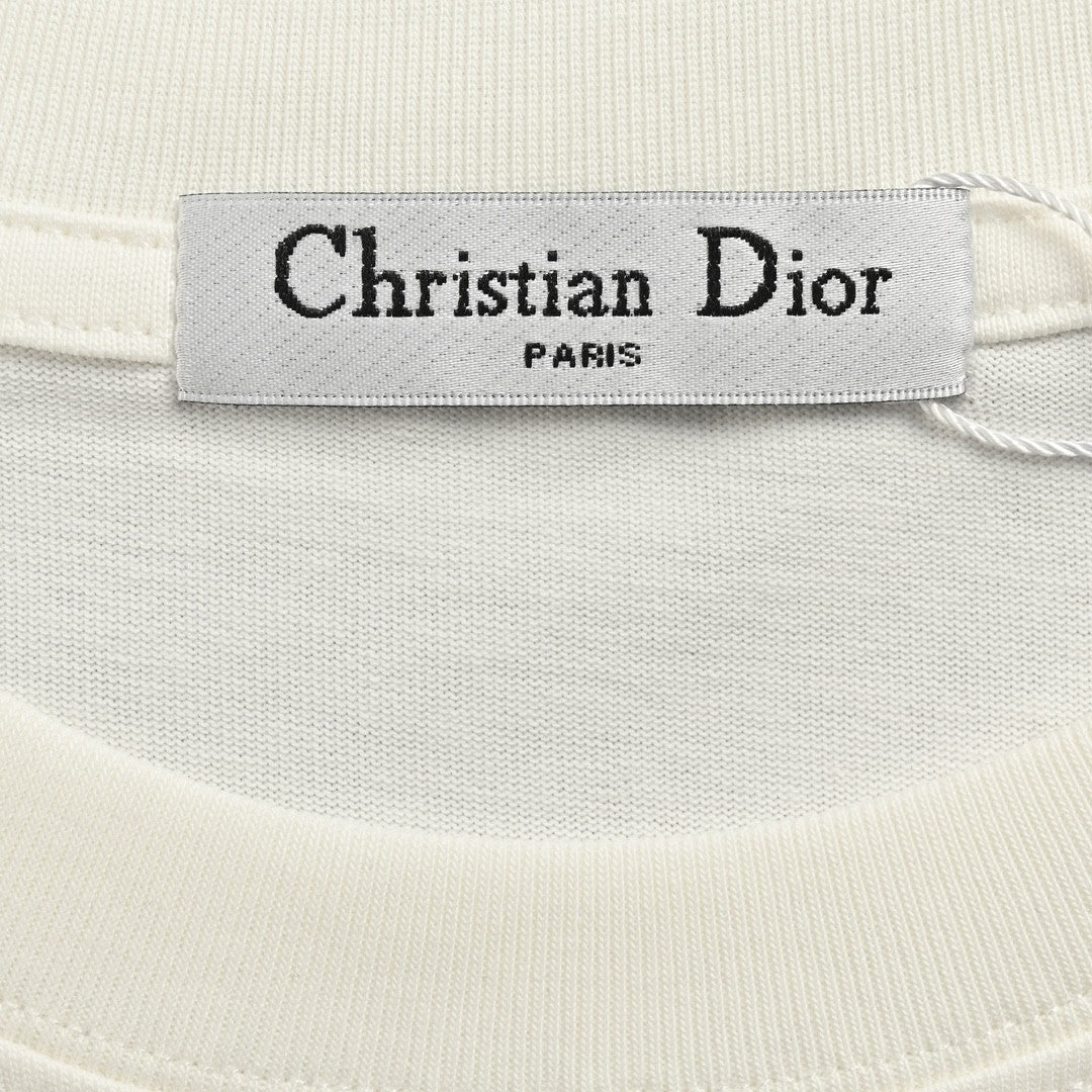 T-shirt graphique blanc Dior