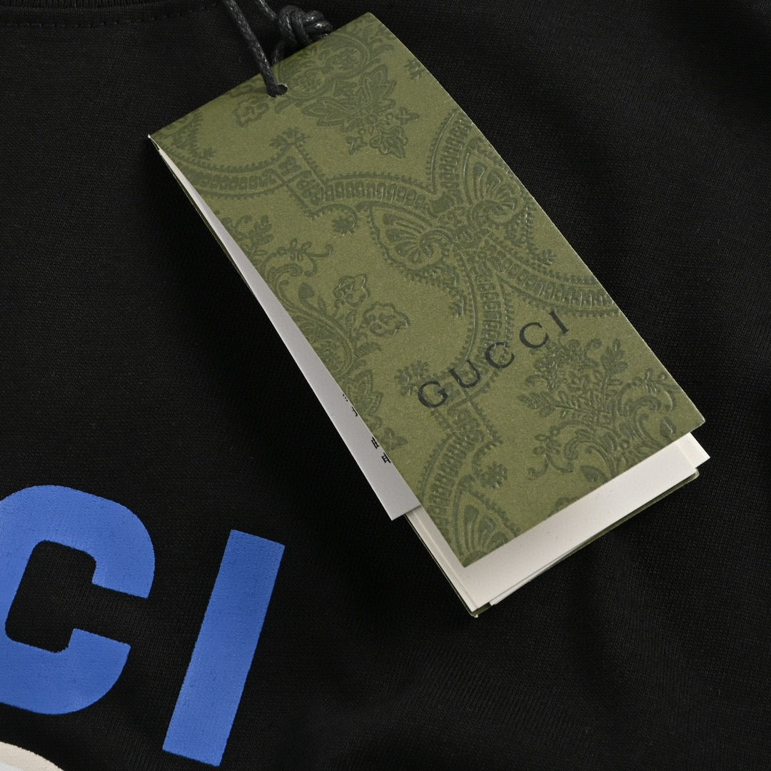 T-shirt noir Gucci à motif ours