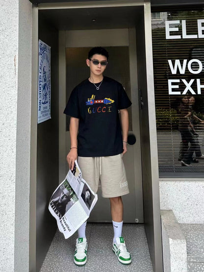 T-shirt noir Gucci à motif dragon