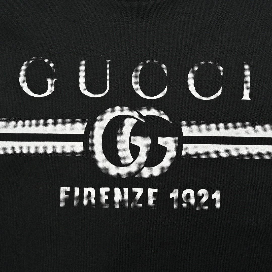 T-shirt noir Gucci avec logo Firenze 1921