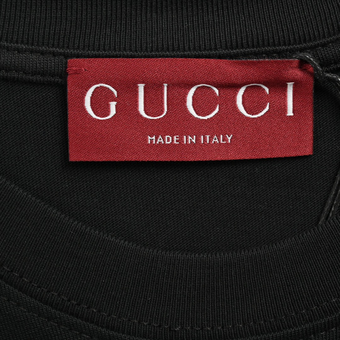 T-shirt noir Gucci avec logo Firenze 1921
