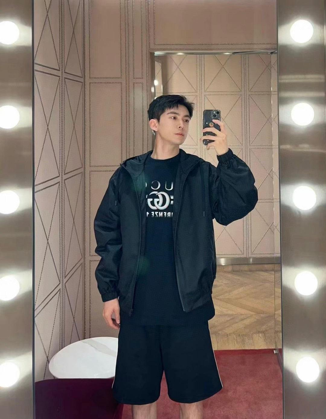 T-shirt noir Gucci avec logo Firenze 1921