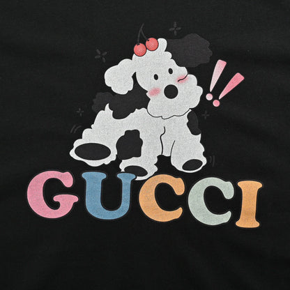 T-shirt Gucci avec logo vache de dessin animé (noir)