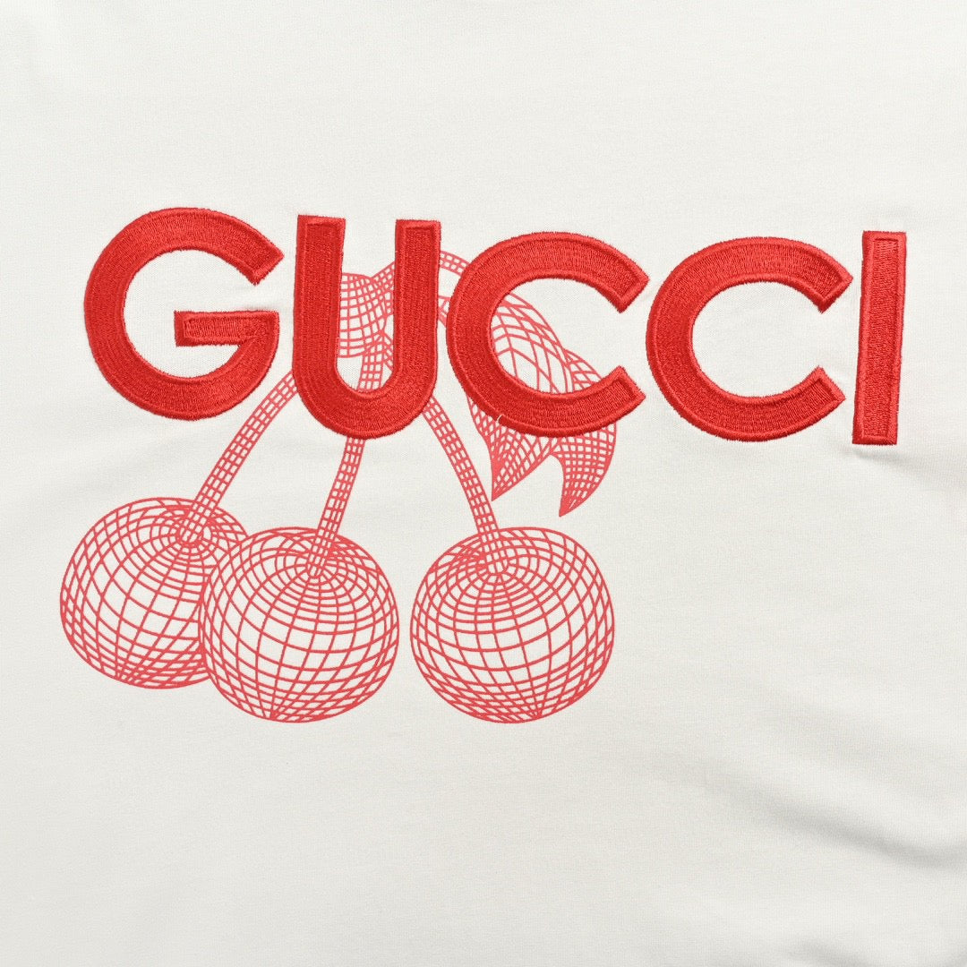 T-shirt Gucci Cherries (blanc)