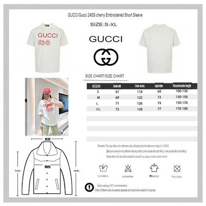 T-shirt Gucci Cherries (blanc)