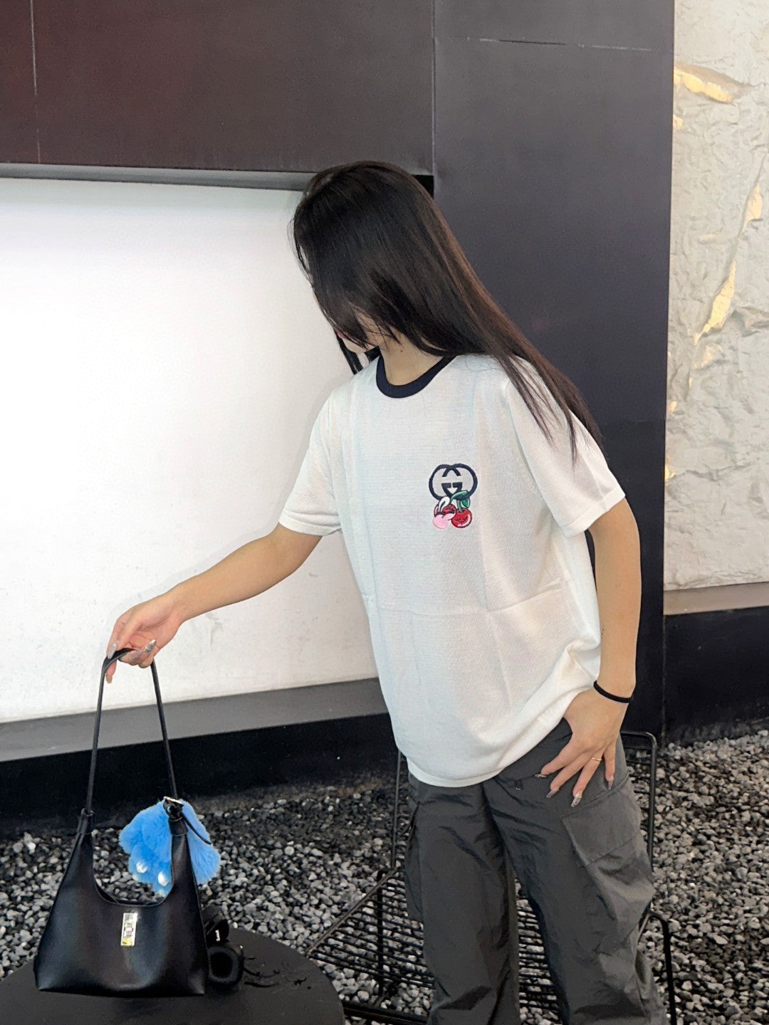 T-shirt Gucci brodé de cerises