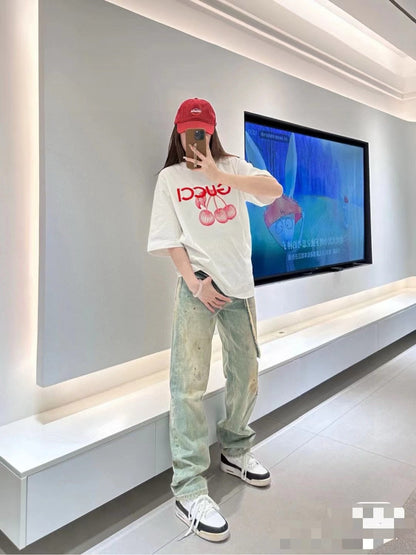 T-shirt graphique Gucci Cherry (blanc)