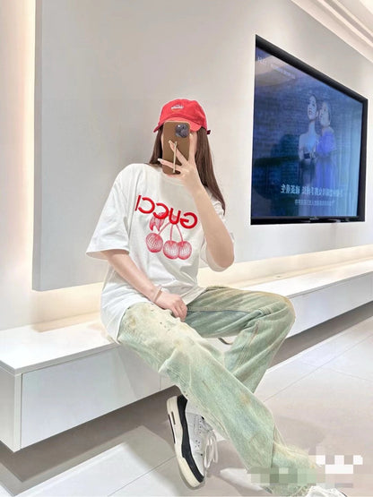 T-shirt graphique Gucci Cherry (blanc)