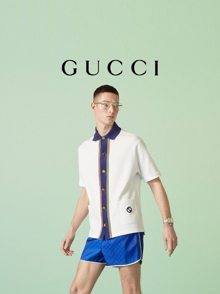 Chemise Gucci à col contrasté
