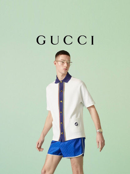Chemise Gucci à col contrasté