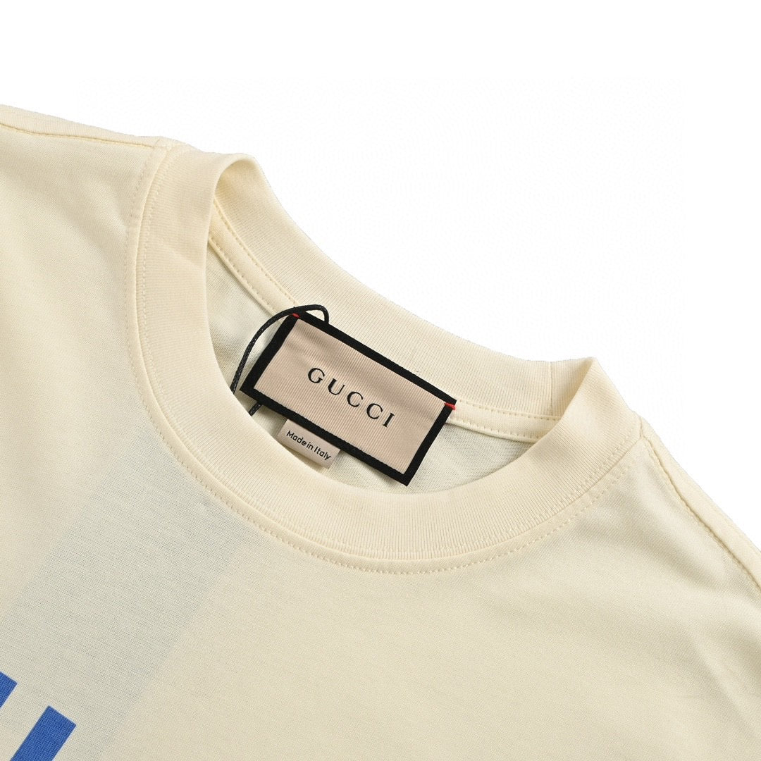 T-shirt Gucci crème avec motif ours