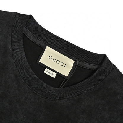 T-shirt Gucci à logo vieilli (noir)