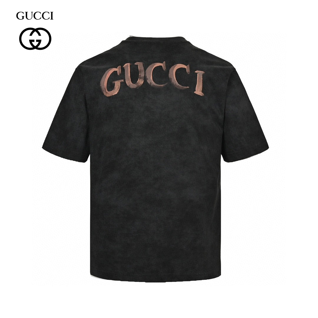 T-shirt Gucci à logo vieilli (noir)