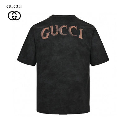 T-shirt Gucci à logo vieilli (noir)